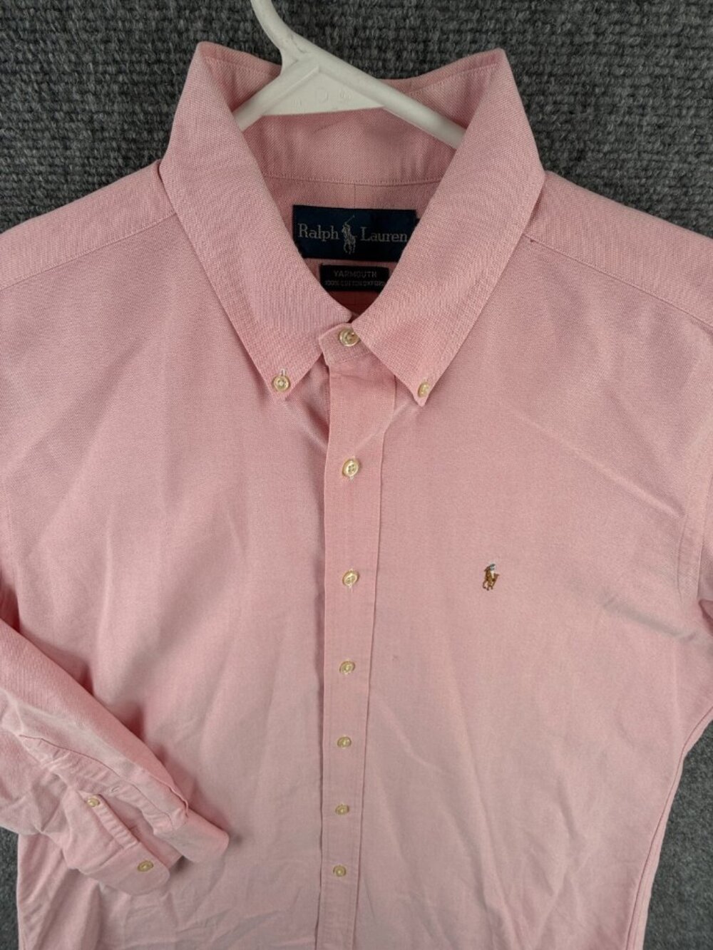 Ralph Lauren OCBD Oxford Pink 16.5 33 Yarmouth Button Up Shirt Long Sleeve